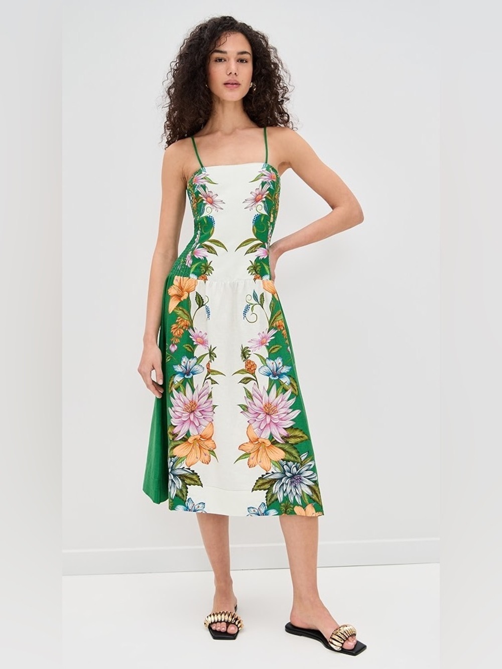new Farm Rio Off-White Sweet Bloom Dreamscape Lenzing™ Ecovero™ Euroflax™ Midi